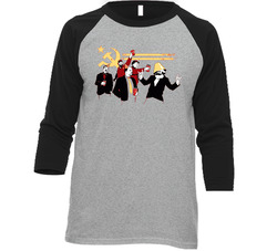 Communist Party Russian Funny Vintage Raglan Retro Raglan 3/4 Sleeve Shirt Communist Party Russian Funny Vintage Raglan Retro Raglan 3/4 Sleeve Shirt
