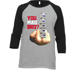 You Mad Bro Tom Brady 5 Rings Middle Finger Super Bowl Goat Vintage Raglan Retro Raglan 3/4 Sleeve Shirt You Mad Bro Tom Brady 5 Rings Middle Finger Super Bowl Goat Vintage Raglan Retro Raglan 3/4 Sleeve Shirt