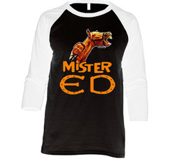 Mister Ed Horse Classic Vintage Raglan Retro Raglan 3/4 Sleeve Shirt Mister Ed Horse Classic Vintage Raglan Retro Raglan 3/4 Sleeve Shirt