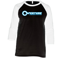 Portal 2 Aperture Science Laboratories Vintage Raglan Retro Raglan 3/4 Sleeve Shirt Portal 2 Aperture Science Laboratories Vintage Raglan Retro Raglan 3/4 Sleeve Shirt