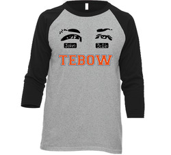 Tim Tebow John 316 Broncos Football Vintage Raglan Retro Raglan 3/4 Sleeve Shirt Tim Tebow John 316 Broncos Football Vintage Raglan Retro Raglan 3/4 Sleeve Shirt