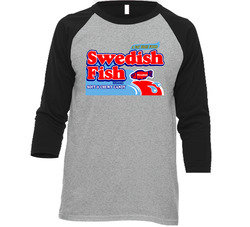 Swedish Fish Soft And Chewy Candy Vintage Raglan Retro Raglan 3/4 Sleeve Shirt Swedish Fish Soft And Chewy Candy Vintage Raglan Retro Raglan 3/4 Sleeve Shirt