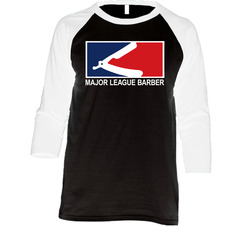 Major League Barber Vintage Raglan Retro Raglan 3/4 Sleeve Shirt Major League Barber Vintage Raglan Retro Raglan 3/4 Sleeve Shirt