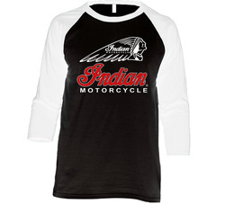 Indian 5 Hitam Vintage Raglan Retro Raglan 3/4 Sleeve Shirt Indian 5 Hitam Vintage Raglan Retro Raglan 3/4 Sleeve Shirt