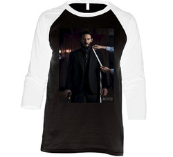 John Wick Chapter 2 Cult Action Movie Vintage Raglan Retro Raglan 3/4 Sleeve Shirt John Wick Chapter 2 Cult Action Movie Vintage Raglan Retro Raglan 3/4 Sleeve Shirt