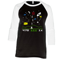 Big Bang Theory Sheldon Astrosmash Vintage Raglan Retro Raglan 3/4 Sleeve Shirt Big Bang Theory Sheldon Astrosmash Vintage Raglan Retro Raglan 3/4 Sleeve Shirt