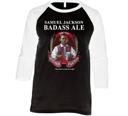 Dave Chappelle Samuel L Jackson Bad Ass Beer Vintage Raglan Retro Raglan 3/4 Sleeve Shirt Dave Chappelle Samuel L Jackson Bad Ass Beer Vintage Raglan Retro Raglan 3/4 Sleeve Shirt