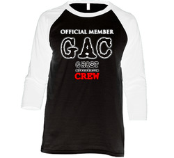 Official Ghost Adventures Crew Vintage Raglan Retro Raglan 3/4 Sleeve Shirt Official Ghost Adventures Crew Vintage Raglan Retro Raglan 3/4 Sleeve Shirt