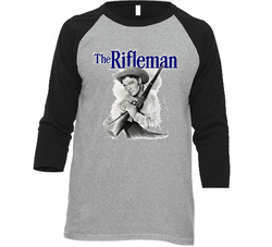 The Rifleman Vintage Raglan Retro Raglan 3/4 Sleeve Shirt The Rifleman Vintage Raglan Retro Raglan 3/4 Sleeve Shirt