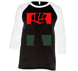 Power To The People Fist Black History Month Vintage Raglan Retro Raglan 3/4 Sleeve Shirt Power To The People Fist Black History Month Vintage Raglan Retro Raglan 3/4 Sleeve Shirt