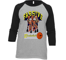 Fab Five Michigan Retro Caricature Navy Vintage Raglan Retro Raglan 3/4 Sleeve Shirt Fab Five Michigan Retro Caricature Navy Vintage Raglan Retro Raglan 3/4 Sleeve Shirt