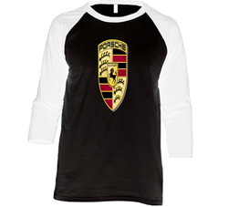 Porsche Vintage Raglan Retro Raglan 3/4 Sleeve Shirt Porsche Vintage Raglan Retro Raglan 3/4 Sleeve Shirt
