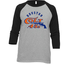 Houston Colt 45s Retro Baseball Vintage Raglan Retro Raglan 3/4 Sleeve Shirt Houston Colt 45s Retro Baseball Vintage Raglan Retro Raglan 3/4 Sleeve Shirt