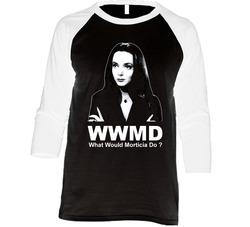 What Would Morticia Do Addams Family Vintage Raglan Retro Raglan 3/4 Sleeve Shirt What Would Morticia Do Addams Family Vintage Raglan Retro Raglan 3/4 Sleeve Shirt