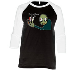 Salad Fingers Rusty Spoons Vintage Raglan Retro Raglan 3/4 Sleeve Shirt Salad Fingers Rusty Spoons Vintage Raglan Retro Raglan 3/4 Sleeve Shirt