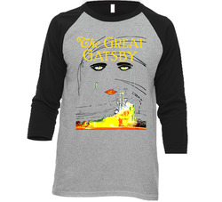 The Great Gatsby F Scott Fitzgerald Vintage Raglan Retro Raglan 3/4 Sleeve Shirt The Great Gatsby F Scott Fitzgerald Vintage Raglan Retro Raglan 3/4 Sleeve Shirt