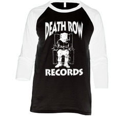Death Row Records Logo Vintage Raglan Retro Raglan 3/4 Sleeve Shirt Death Row Records Logo Vintage Raglan Retro Raglan 3/4 Sleeve Shirt