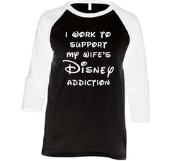 Disney Addiction Vintage Raglan Retro Raglan 3/4 Sleeve Shirt Disney Addiction Vintage Raglan Retro Raglan 3/4 Sleeve Shirt