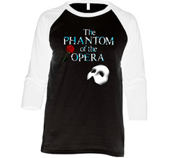Phantom Of The Opera Vintage Raglan Retro Raglan 3/4 Sleeve Shirt Phantom Of The Opera Vintage Raglan Retro Raglan 3/4 Sleeve Shirt