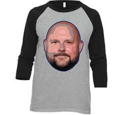 Brian Daboll Big Head White Vintage Raglan Retro Raglan 3/4 Sleeve Shirt Brian Daboll Big Head White Vintage Raglan Retro Raglan 3/4 Sleeve Shirt