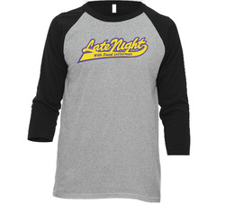 Late Night David Letterman Vintage Raglan Retro Raglan 3/4 Sleeve Shirt Late Night David Letterman Vintage Raglan Retro Raglan 3/4 Sleeve Shirt