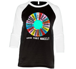 Wheel Of Fortune Tv Show Vintage Raglan Retro Raglan 3/4 Sleeve Shirt Wheel Of Fortune Tv Show Vintage Raglan Retro Raglan 3/4 Sleeve Shirt