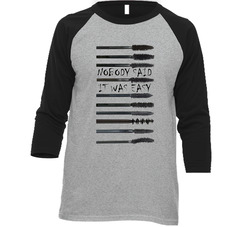 Mascara White Vintage Raglan Retro Raglan 3/4 Sleeve Shirt Mascara White Vintage Raglan Retro Raglan 3/4 Sleeve Shirt