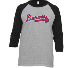 Barves Simple Vintage Raglan Retro Raglan 3/4 Sleeve Shirt