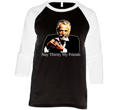 Dos Equis Beer Stay Thirsty My Friends Vintage Raglan Retro Raglan 3/4 Sleeve Shirt Dos Equis Beer Stay Thirsty My Friends Vintage Raglan Retro Raglan 3/4 Sleeve Shirt