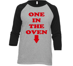 One In The Oven Funny Police Academy Popular Movie Vintage Raglan Retro Raglan 3/4 Sleeve Shirt