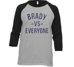 Brady Vs Everyone Patriots Football Vintage Raglan Retro Raglan 3/4 Sleeve Shirt Brady Vs Everyone Patriots Football Vintage Raglan Retro Raglan 3/4 Sleeve Shirt