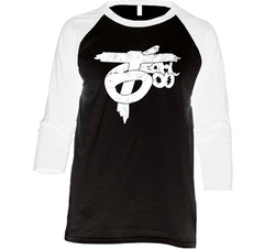 Team600 Squad Hip Hop Rap Worn Look Vintage Raglan Retro Raglan 3/4 Sleeve Shirt Team600 Squad Hip Hop Rap Worn Look Vintage Raglan Retro Raglan 3/4 Sleeve Shirt