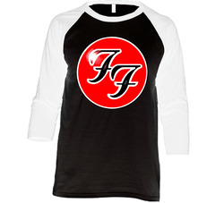 Foo Fighters Vintage Raglan Retro Raglan 3/4 Sleeve Shirt Foo Fighters Vintage Raglan Retro Raglan 3/4 Sleeve Shirt