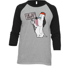 Droopy The Dog Animated Cartoon 50s Vintage Raglan Retro Raglan 3/4 Sleeve Shirt Droopy The Dog Animated Cartoon 50s Vintage Raglan Retro Raglan 3/4 Sleeve Shirt