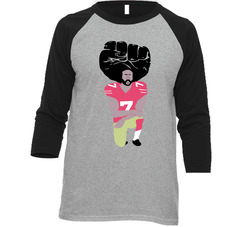 Colin Kaepernick Fist Afro Black Lives Matter Football Player Fan Vintage Raglan Retro Raglan 3/4 Sleeve Shirt Colin Kaepernick Fist Afro Black Lives Matter Football Player Fan Vintage Raglan Retro Raglan 3/4 Sleeve Shirt