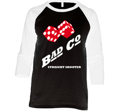 Bad Company Rock Black Vintage Raglan Retro Raglan 3/4 Sleeve Shirt Bad Company Rock Black Vintage Raglan Retro Raglan 3/4 Sleeve Shirt