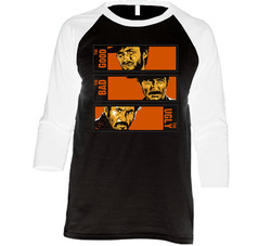 The Good The Bad The Ugly Western Retro Movie Vintage Raglan Retro Raglan 3/4 Sleeve Shirt The Good The Bad The Ugly Western Retro Movie Vintage Raglan Retro Raglan 3/4 Sleeve Shirt