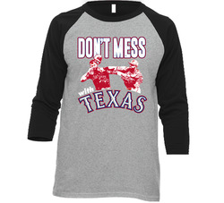 Don't Mess With Texas Rougned Odor The Punch Baseball Fan Vintage Raglan Retro Raglan 3/4 Sleeve Shirt Don't Mess With Texas Rougned Odor The Punch Baseball Fan Vintage Raglan Retro Raglan 3/4 Sleeve Shirt