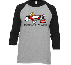 Calvin And Hobbes Vintage Raglan Retro Raglan 3/4 Sleeve Shirt