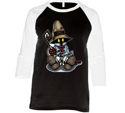 Vivi Final Fantasy Black Mage Hero Vintage Raglan Retro Raglan 3/4 Sleeve Shirt Vivi Final Fantasy Black Mage Hero Vintage Raglan Retro Raglan 3/4 Sleeve Shirt