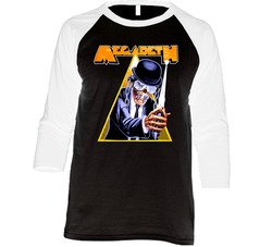 Megadeth Metal Rock N Roll Clockwork Orange Retro Vintage Raglan Retro Raglan 3/4 Sleeve Shirt Megadeth Metal Rock N Roll Clockwork Orange Retro Vintage Raglan Retro Raglan 3/4 Sleeve Shirt