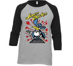 Super Chicken Retro Cartoon Hero Vintage Raglan Retro Raglan 3/4 Sleeve Shirt Super Chicken Retro Cartoon Hero Vintage Raglan Retro Raglan 3/4 Sleeve Shirt