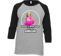 Honey Boo Boo Homegirl Vintage Raglan Retro Raglan 3/4 Sleeve Shirt Honey Boo Boo Homegirl Vintage Raglan Retro Raglan 3/4 Sleeve Shirt