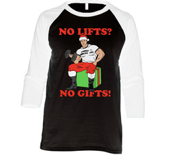 No Lifts No Gifts Funny Arnold Christmas Xmas Holiday Vintage Raglan Retro Raglan 3/4 Sleeve Shirt No Lifts No Gifts Funny Arnold Christmas Xmas Holiday Vintage Raglan Retro Raglan 3/4 Sleeve Shirt