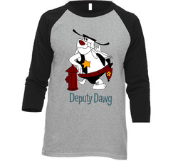 Deputy Dawg Hydrant Cartoon Vintage Raglan Retro Raglan 3/4 Sleeve Shirt Deputy Dawg Hydrant Cartoon Vintage Raglan Retro Raglan 3/4 Sleeve Shirt