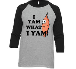 I Yam W I Yam Funny Vintage Raglan Retro Raglan 3/4 Sleeve Shirt I Yam W I Yam Funny Vintage Raglan Retro Raglan 3/4 Sleeve Shirt