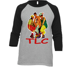 Tlc Classic Rap Vintage Raglan Retro Raglan 3/4 Sleeve Shirt Tlc Classic Rap Vintage Raglan Retro Raglan 3/4 Sleeve Shirt