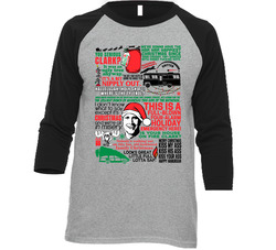 National Lampoon's Christmas Vacation Movie Quote Mashup Vintage Raglan Retro Raglan 3/4 Sleeve Shirt National Lampoon's Christmas Vacation Movie Quote Mashup Vintage Raglan Retro Raglan 3/4 Sleeve Shirt