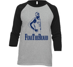 Fear The Beard Okc Thunder James Harden Cool Vintage Raglan Retro Raglan 3/4 Sleeve Shirt Fear The Beard Okc Thunder James Harden Cool Vintage Raglan Retro Raglan 3/4 Sleeve Shirt