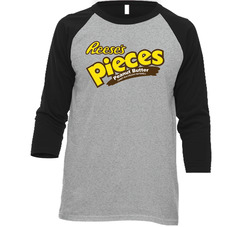 Reeses Pieces Candy Vintage Raglan Retro Raglan 3/4 Sleeve Shirt Reeses Pieces Candy Vintage Raglan Retro Raglan 3/4 Sleeve Shirt